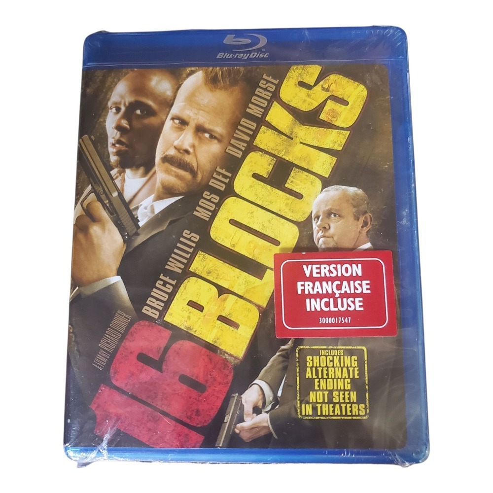 16 Blocks (Blu-ray Disc) Richard Donner, Bruce Willis, Mos Def, David Morse NEW!